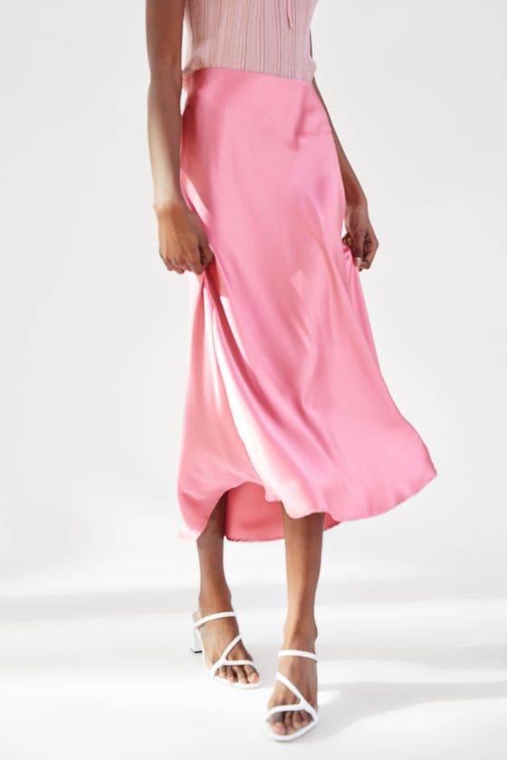 Silk slip skirt clearance zara