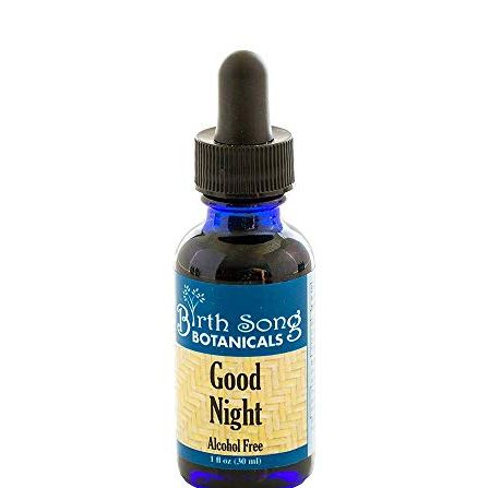 Birth Song Botanicals Good Night Tincture Natural Sleep Aid with Valerian, Non Habit-Forming, 1 oz.