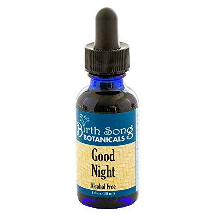 Birth Song Botanicals Good Night Tincture Natural Sleep Aid with Valerian, Non Habit-Forming, 1 oz.