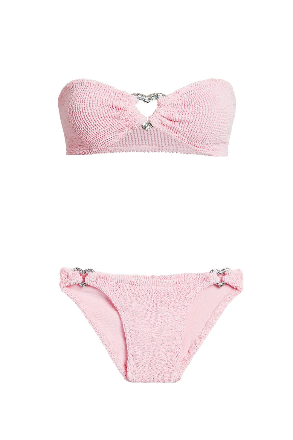 Pieces exclusive handkerchief bikini tie back top in pink ditsy