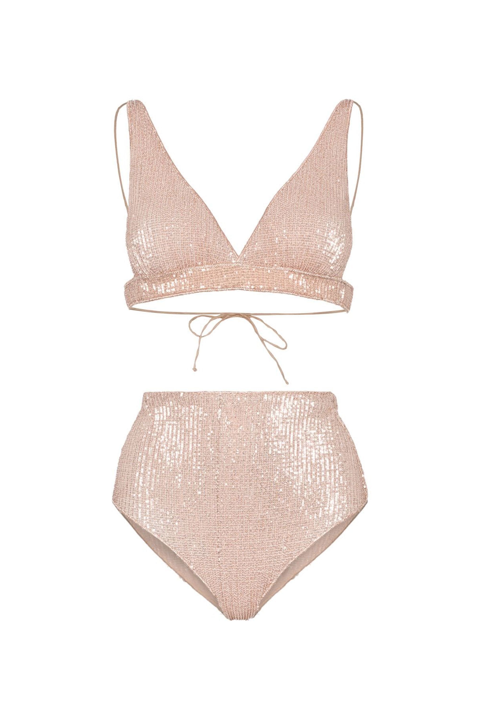 Rose gold high waisted on sale bikini