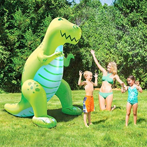 Inflatable Green Dinosaur Sprinkler