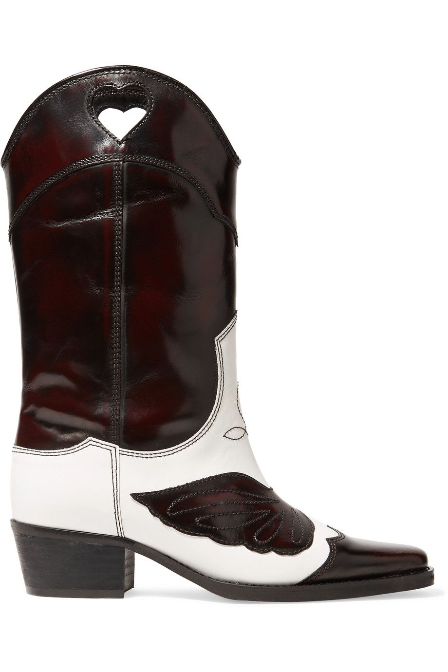 Two-Tone Leather Bowboy Boots