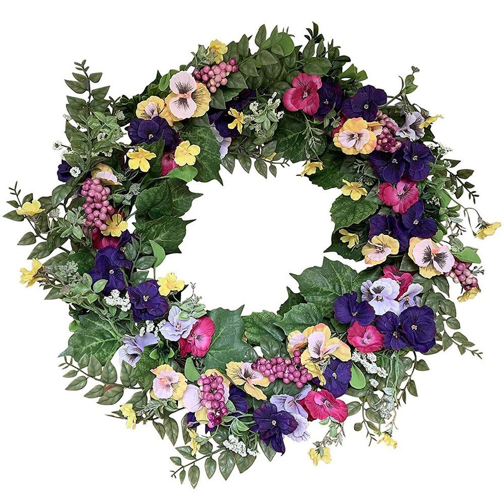 Chatham Pansy Spring Door Wreath