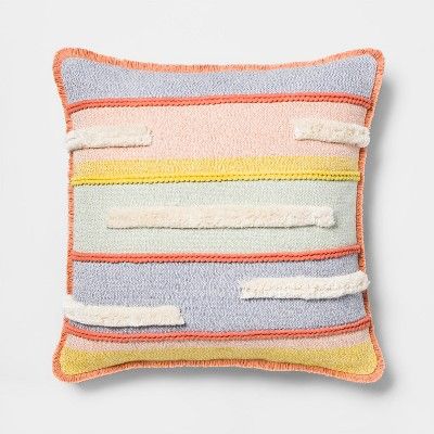 Textured Stripe Throw Pillow