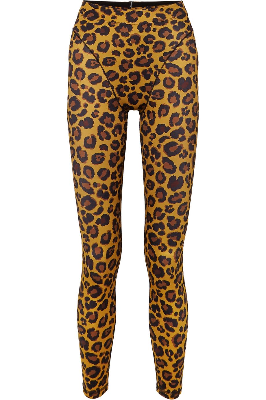 Leopard-print stretch leggings