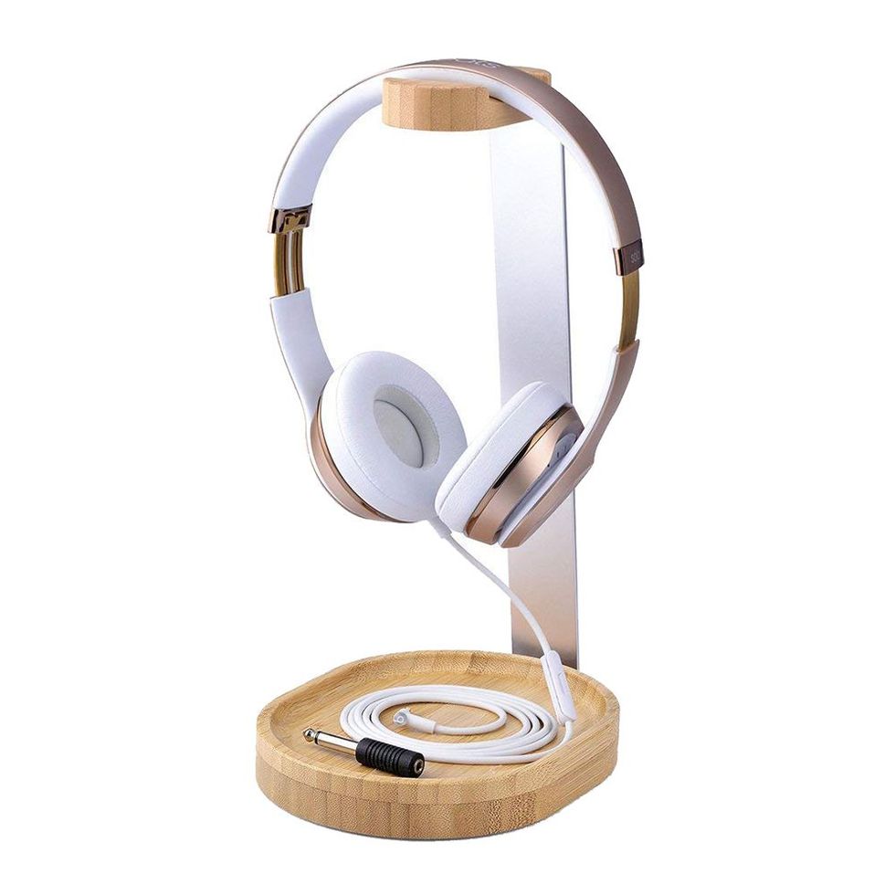 Wooden Headset Headphone Stand Universal Earphone Holder Desktop organizers