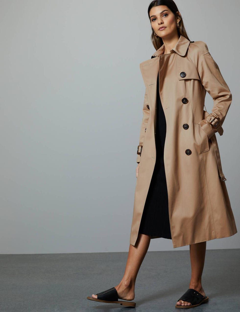 Autograph Pure Cotton Double Breasted Trench Coat