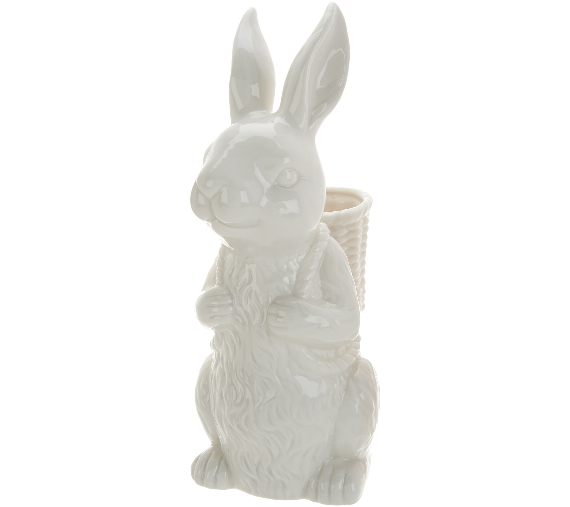 BEDFORD: Bunny Figurine with Planter Basket