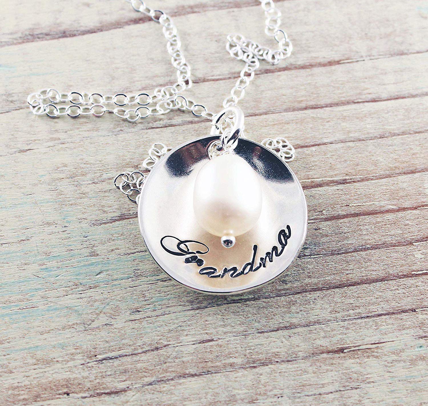 Woobie Beans Hand-Stamped Grandma Necklace