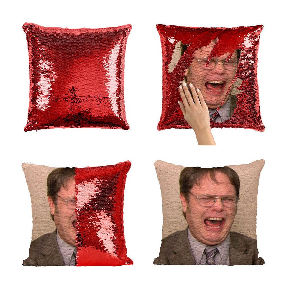 DWIGHT SCHRUTE the Mask the Office Fan Sequin Pillowcase 