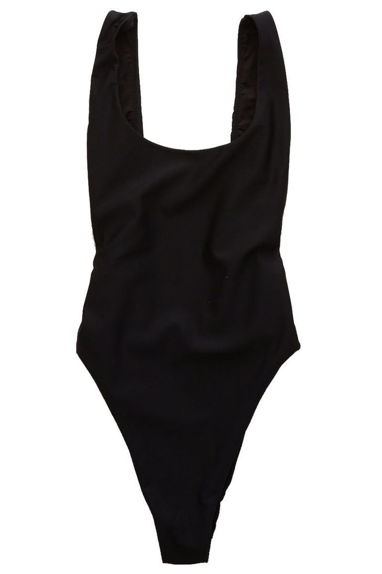 black bathing suit