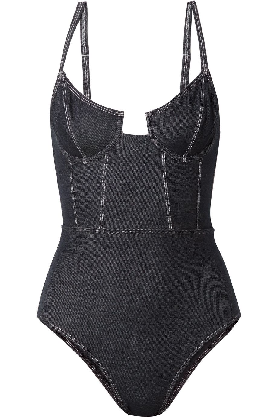 Classic Monochrome Snake Skin Python Print Swimsuit Bodysuit One Piece Swimwear