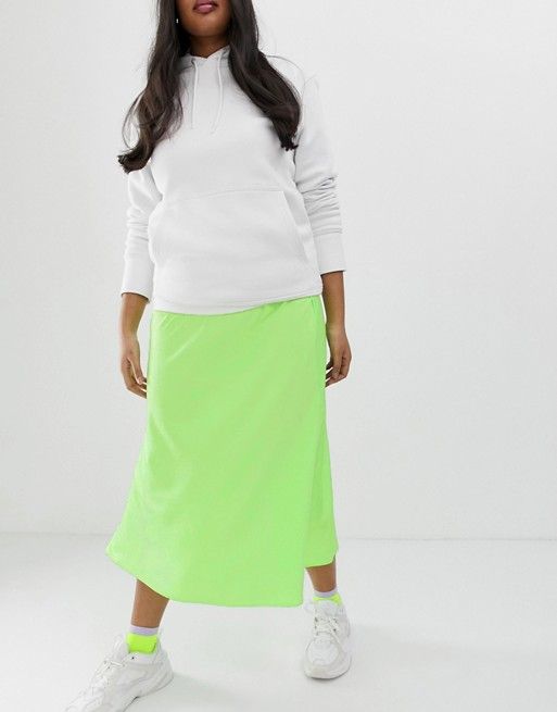 This ASOS Curve neon skirt is to be all your Instagram feed