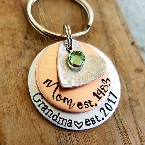 Personalized Hand-Stamped Keychain 