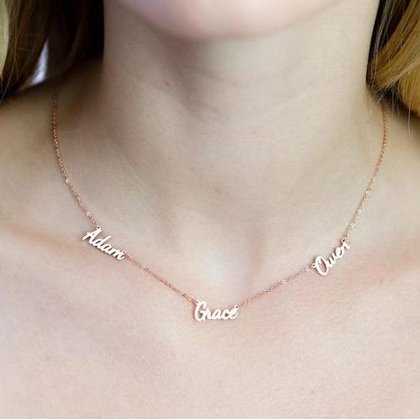 Dainty Triple Name Necklace