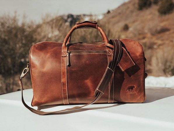 Kodiak Leather Weekender Duffel Bag 