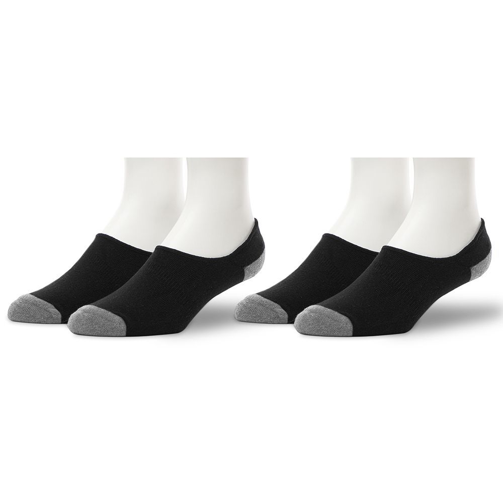 Black or White Polyester and Spandex 12 Pairs Men's Ankle No Show Socks