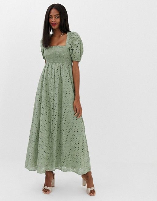 milk maid maxi dress