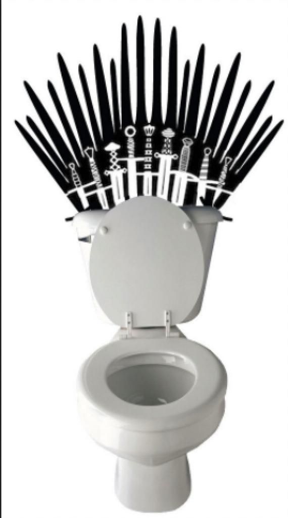 Iron Throne-Inspired Toilet Decal