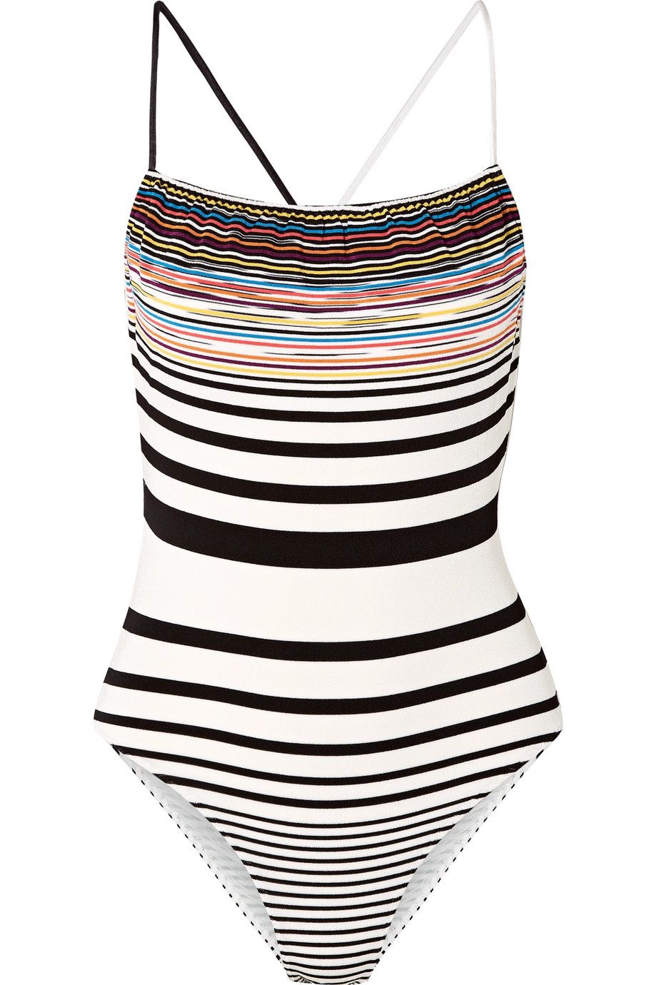 Mare Striped Crochet-Knit Swimsuit