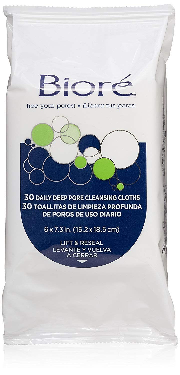 Bioré Daily Deep Pore Cleansing Cloths 60 Units (1 Pack)