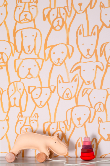 Puppy Pile Removable Wallpaper