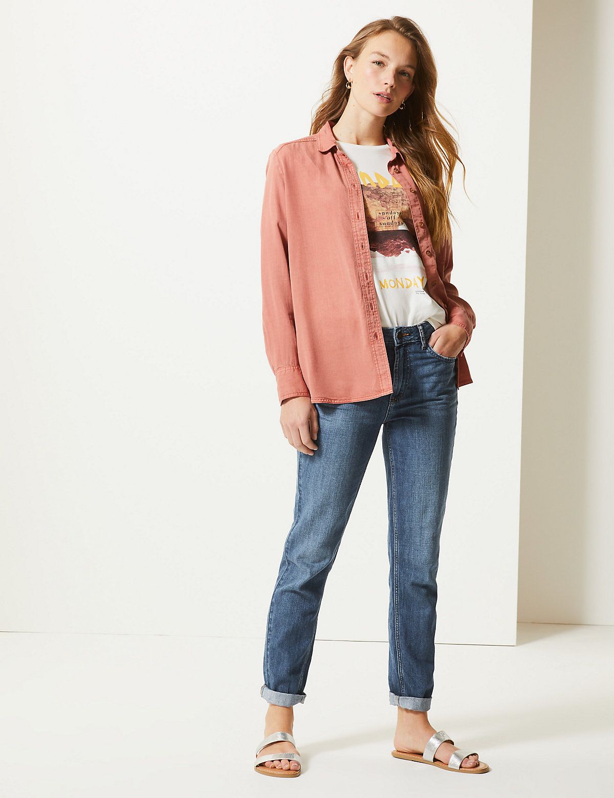 relaxed slim jeans m&s