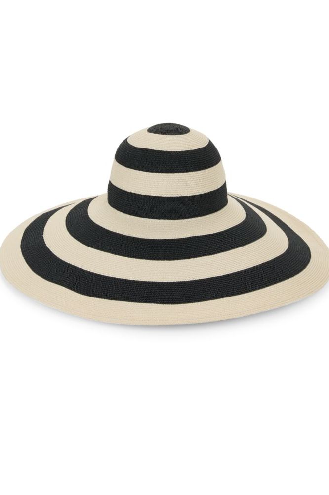 Striped Wide Brim Sun Hat