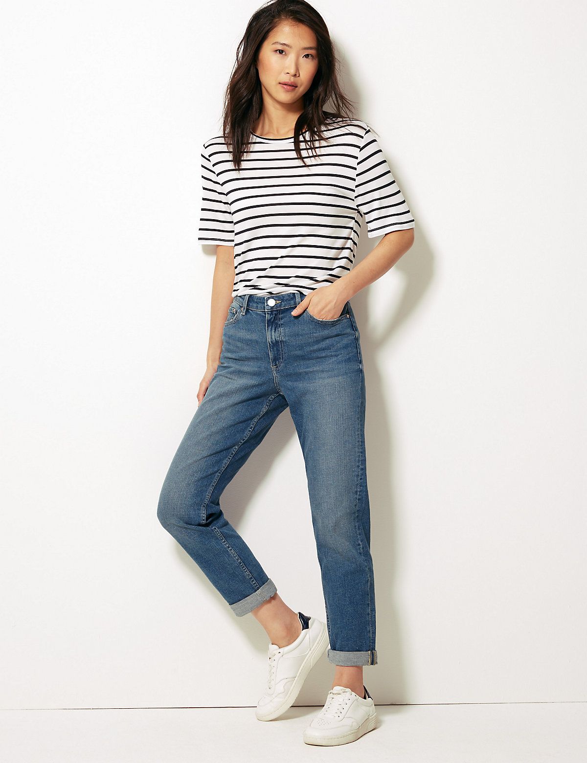m&s mid rise skinny jeans