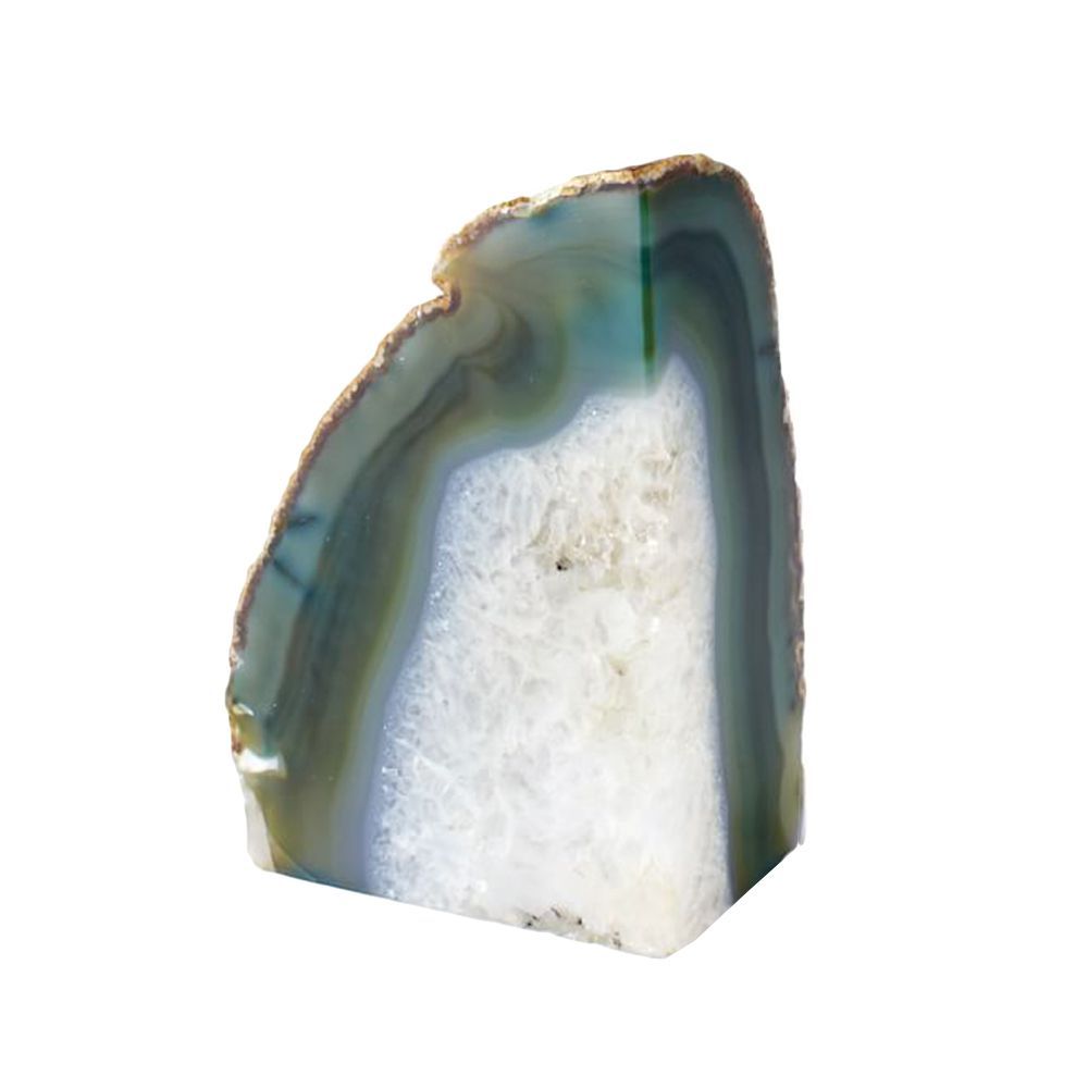Green Agate Bookends
