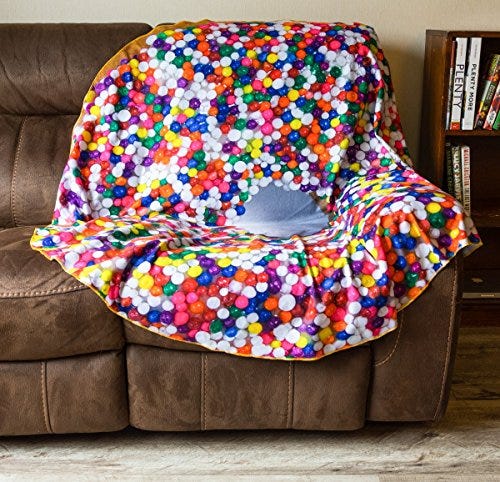 Calhoun Realistic Food Novelty Throw Blanket (Donut)