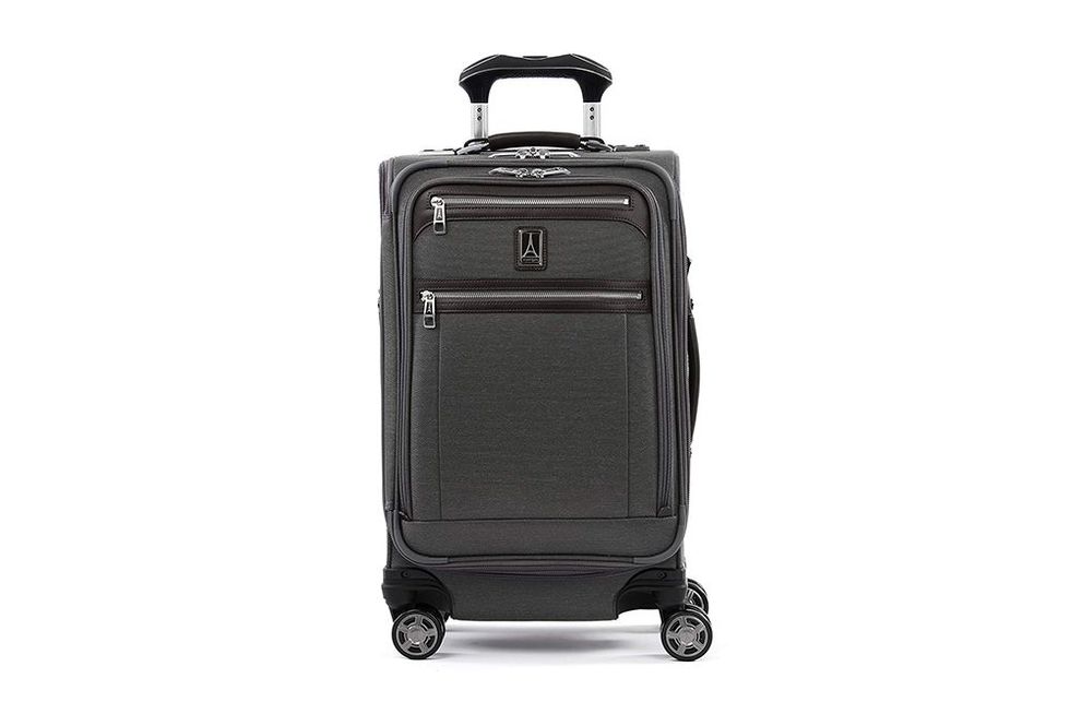 Travelpro Platinum Elite-Softside Expandable Spinner Wheel Luggage, Vintage Grey, Carry-On 21-Inch