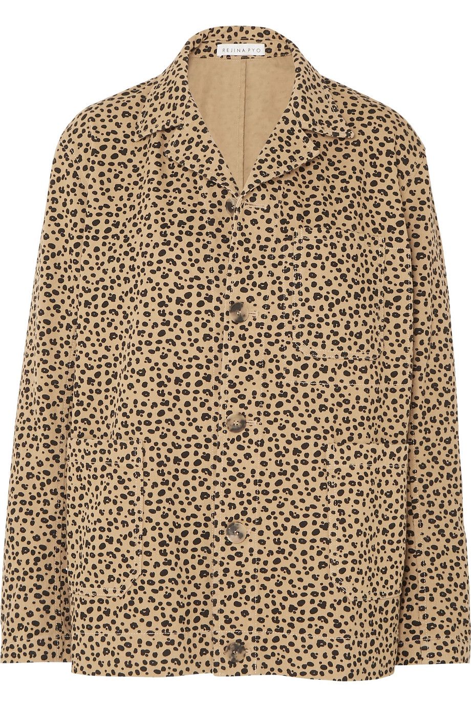 Billie Leopard-Print Cotton-Twill j=Jacket