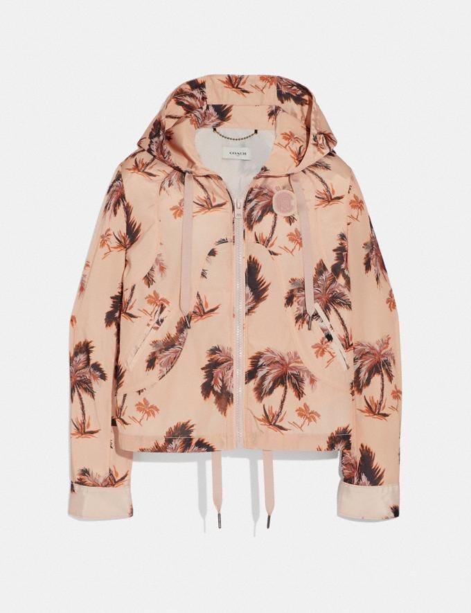 Palm Tree Print Western Windbreaker