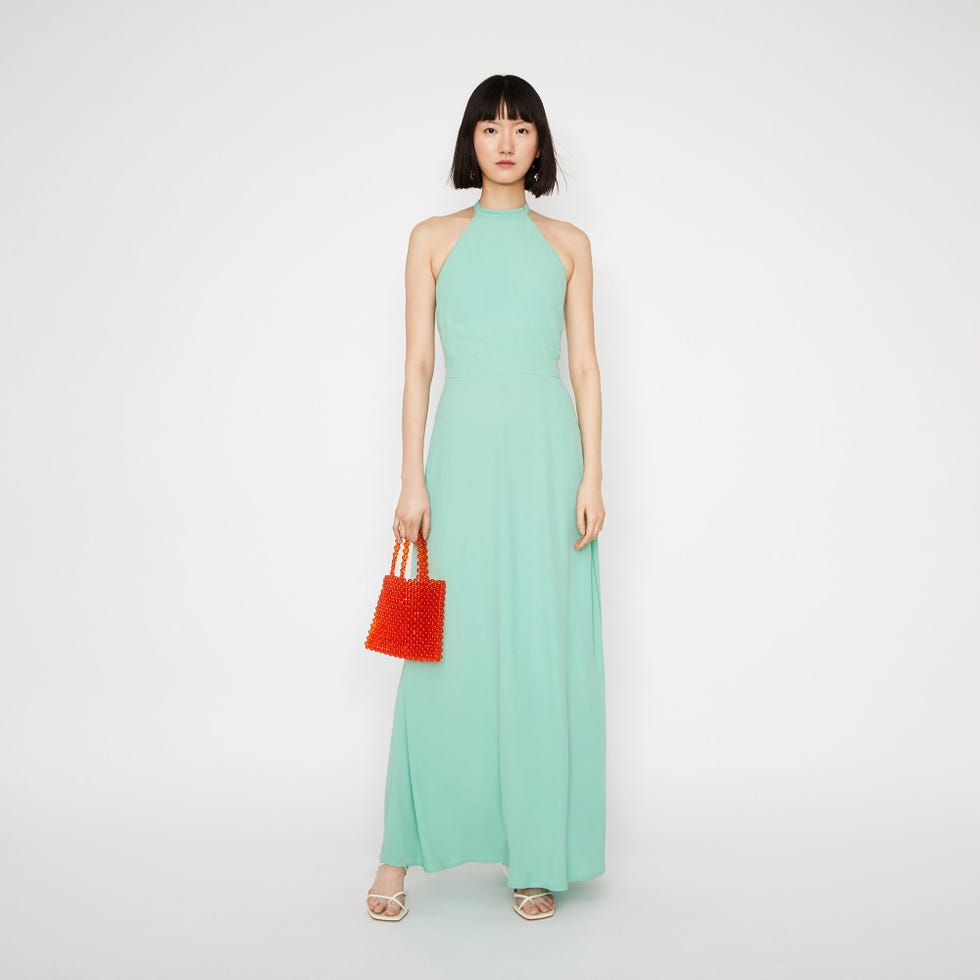 Halter Tie Back Maxi Dress