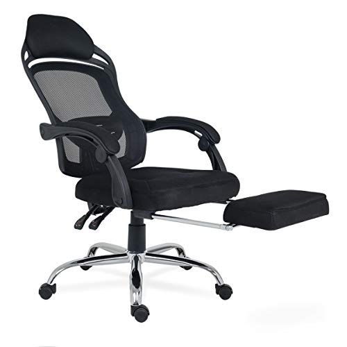 Reclining Office Desk Chair with Footrest