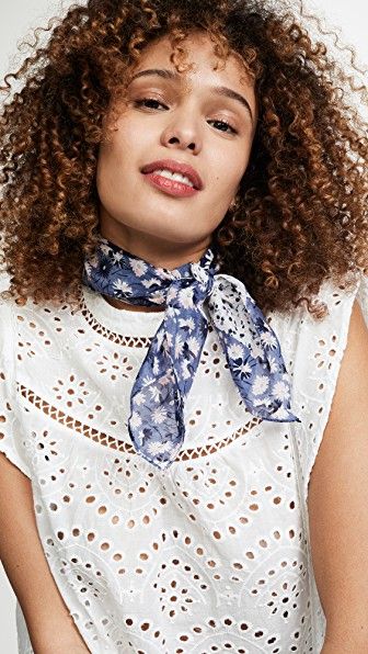 Womens funky vintage flower summer style neck wrap up head scarf 