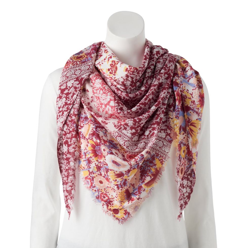 Hot sale fashion 1 pair women long printing flower Scarf scarves