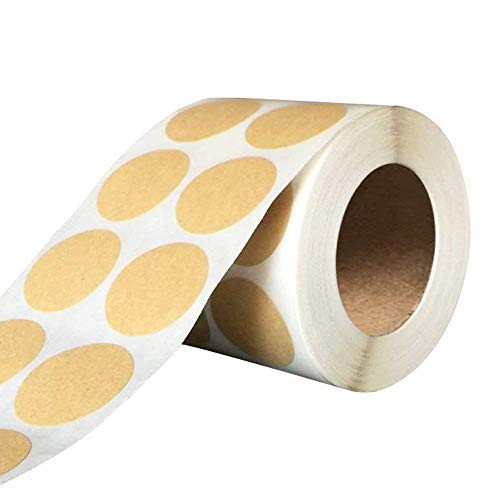 1,000 Brown Paper Dot Stickers