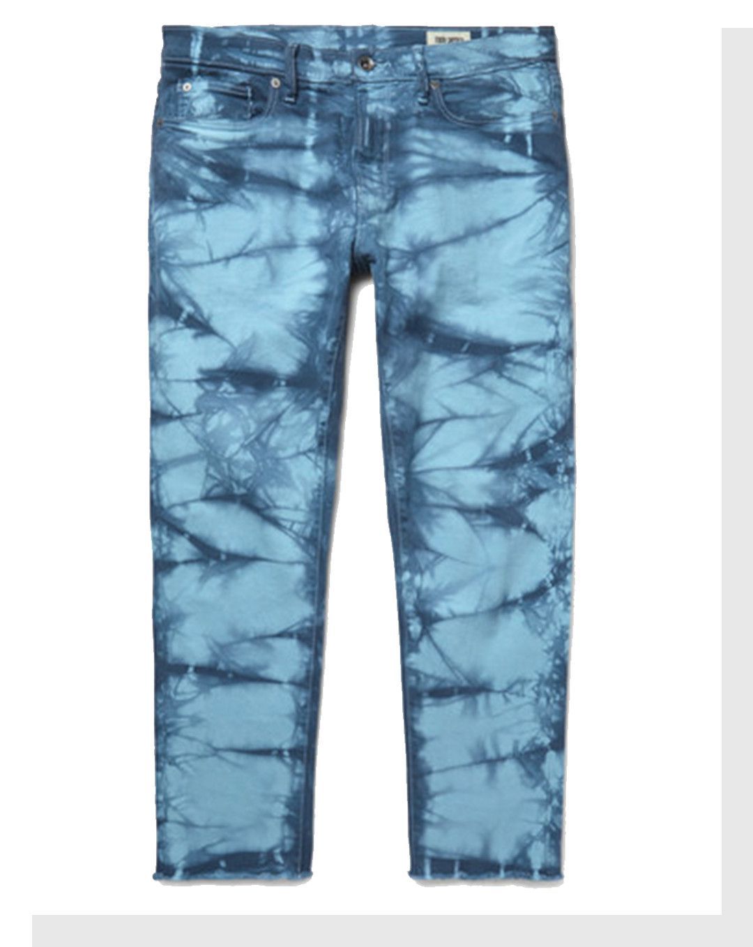 Cropped Tie-Dyed Jeans