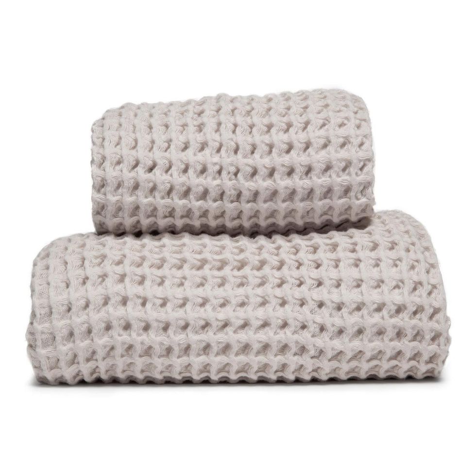 Waffle Weave Hand Towels for Bathroom Quick Drying Lint Free Thin, 2 Pack,  Class