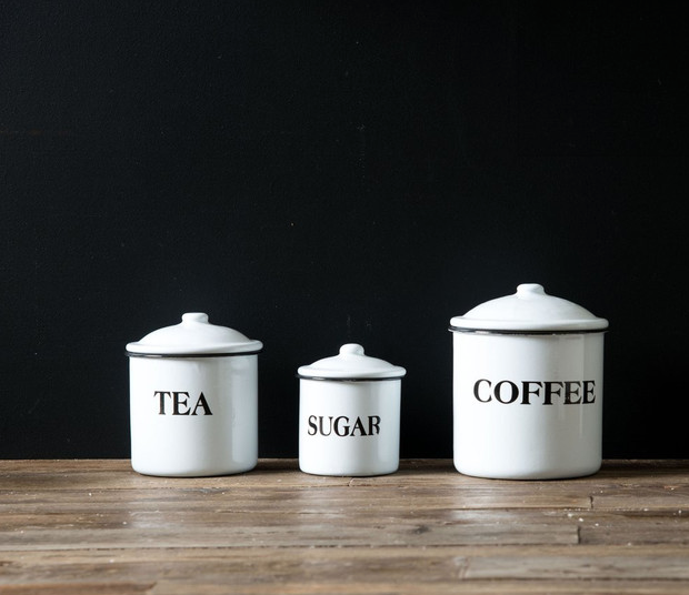 Get the Look: Enameled Metal Canisters