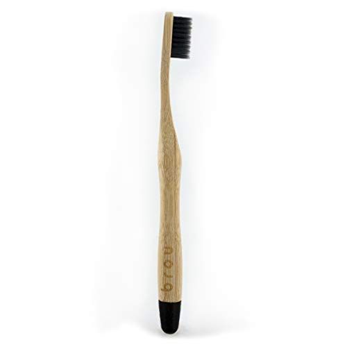 BROU | Premium Biodegradable Bamboo Charcoal Toothbrush | BPA Free | Eco-Friendly | Vegan |