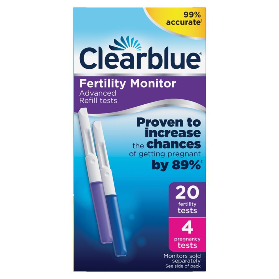 Clearblue Pack Of 20 Refill Fertility Tests & 4 Pregnancy Tests