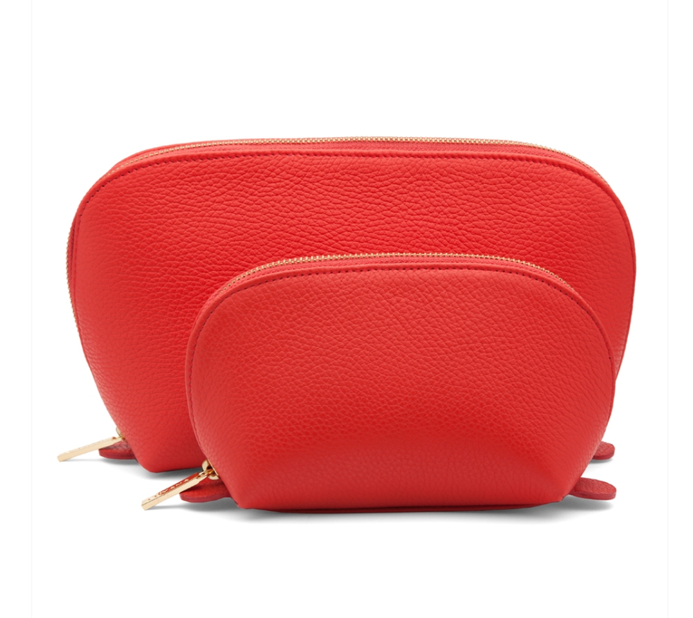 The Audrey Fine Leather Makeup Bag