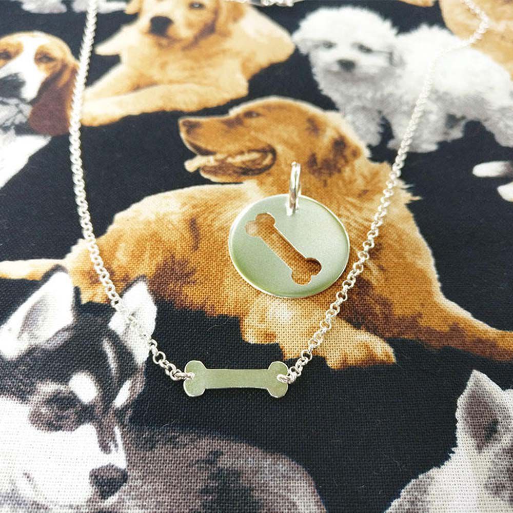 Dog-Human Best Friend Sterling Silver Necklaces