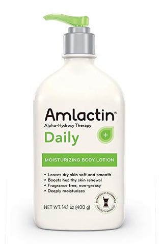 AmLactin Daily Moisturizing Body Lotion أفضل كريم لإزالة الحبوب من المؤخرة