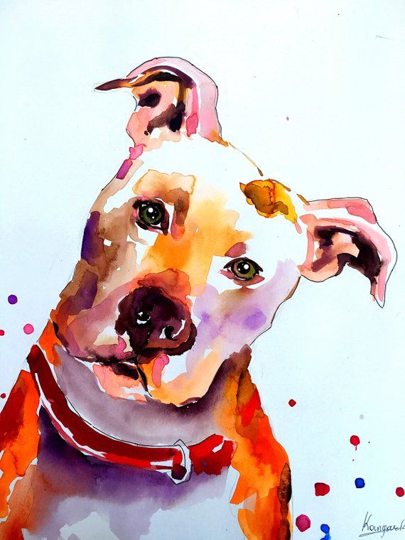 illustration custom pet portrait personalized pet Dog Art: Pink dog dog portrait pet portrait dog art pop art pet lover gift