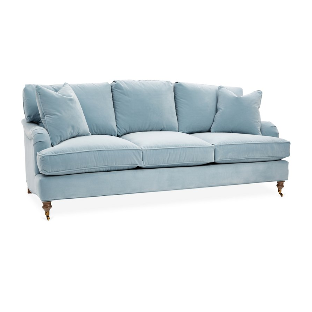 Brooke Blue 3-Seat Sofa